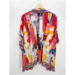 Tolani  Collection Kimono Women 2X Modal Open Front Loose Tropical Unique Artsy Photo 1
