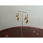 Gold Tone Victorian Style Earrings With Pearls Gold Photo 11
