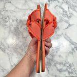 Rothy's The Knot Sandal Coral Cantaloupe Fringe Vegan Knit Slide Sandals Orange Size 8 Photo 5