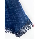 Anthropologie  Akemi + Kin Navy Plaid Kerchief Filigree Lace Midi Dress size 0 Photo 7