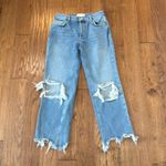 Free People  We The Free Maggie mid rise straight crop distressed knee Jeans 25 Photo 3