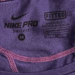 Nike Womens medium  Pro Dri Fit Fitted Royal Purple Short Sleeve Shirt Photo 7