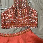 Rachel Allen Coral two piece beaded Dress Photo 1