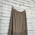 Route 66  Clothing Taupe Tiered Maxi Skirt One Size Elastic Waist Boho Western Photo 2