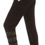 Terez Faux Leather Star Cut Out Joggers Photo 1