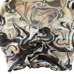 Princess Polly  PRESSMAN TOP WHITE / BLACK cropped women's size 8 Photo 3