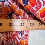 Cynthia Steffe Cynthia Rowley Red Gold Floral Boho Blouse Womens 1X Fall Peasant Flowy Shirt Photo 3