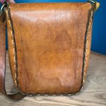 Vintage 1970s Hippie Bohemian Tooled Leather Tan Shoulder Bag Purse Photo 1