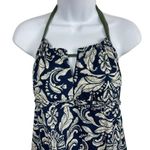 American Eagle Blue Green Halter Babydoll Sleeveless Floral Dress 8 90s Y2K Photo 1