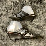 Sole Senseability Justine black silver wedges Size 10 Photo 1