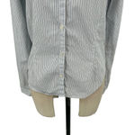 James Perse  Blue White Pinstripe Button Down Top Size 2‎ / Medium Photo 2