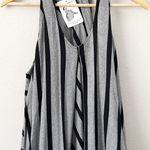 JULES OF MOROCCO | Gray Black Stripe Maxi Dress NWT Natural Fibers | Medium Photo 0