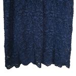 Tiana B . Womens 14 Navy Blue 3/4 Sleeve Lace Dress Photo 5