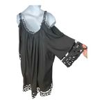 Swimsuit for All Black Crochet Off The Shoulder Cover Up Dress Plus Size 22/24 Photo 6