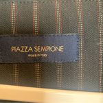 Piazza Sempione  Women’s Black Pinstripe Wool Blend Blazer Jacket Photo 1