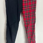 Hot Topic Women's Size Small Pants Plaid Colorblock Grunge Goth Punk Rock Black Photo 4