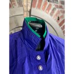IZOD cobblestone  jacket windbreaker green purple 1980s snap front double collar Photo 4