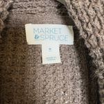 Market & Spruce  Brown Open Front Knit Cardigan Cozy Minimalist Preppy Size M Photo 3