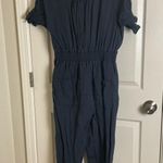 Joie  Women's Navy Jumpsuit linen blend size large Photo 14