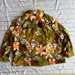 Allison Daley  22W Tropical Shacket Jacket Jungle Print Button Down Shirt Vtg Y2k Photo 10
