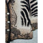 Vintage Painted Pony Jacket Womens Medium Jungle Safari Button Animals Zebra Photo 5
