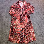 CAbi Watercolor Abstract Print Jersey Shirt Dress Small Comfy Casual Multicolor Photo 2