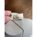 The Sak NWT The‎  Hammered Silver Y Pendent Drop Necklace w/ Adjustable Clasp Photo 4