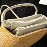 Vintage Faux Snakeskin Crossbody Purse Yellow Photo 6