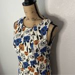 Slate + Willow  Womens Size 8 Blue Orange Floral Jacquard Shift Dress Sleeveless Photo 37