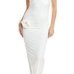 Bardot Lilita Rosette One-Shoulder Stretch Jersey Midi Dress in Orchid White XS Photo 0