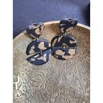 Black And Gold Polymer Clay‎ Dangle Earrings Fashion Costume Statement Jewelry Photo 1