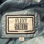 FLEET STREET (petite) Women's Vintage 80's Ultrasheen Trench/Rain Coat Blue Photo 5