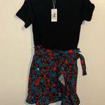 DEREK LAM 10 CROSBY Hudson Mix Media Cotton Dress Black Multi Color Size 6 NEW Photo 15