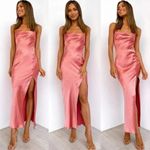 Petal and Pup Cheya Rose Pink Satin Midi Dress 10 Photo 0