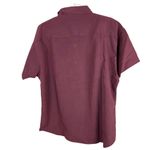 Tri Mountain outdoor women’s short sleeve button up hiking work size XL burgundy Red Photo 1