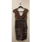 Adrianna Papell A-Line Ruffle Cocktail Dress Photo 3