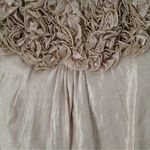 Alexia Admor | Metallic Champagne Rosette Hammered Satin Formal Dress Size XS Photo 5