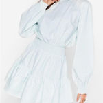 Nasty Gal Nwt ‎ frill i Found you mini dress high neck mint green women’s size 6 Photo 0