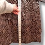 Oasis  Grey Metallic Gold Dress UK 12 Black Jacquard Shift Knee Length Stretch Photo 4