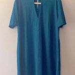 Karlie  Mini Dress Forest Green V-Neck Velour Medium Holiday Fall Christmas Photo 0