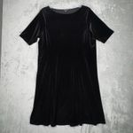 Lands End Dress Womens 1X Black Velvet Twist Witchy Whimsigoth Gothic Sultry Photo 1