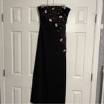 Onyx Nite  Black Floral Strapless Prom Dress Photo 1
