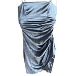 Windsor  Wrapped In Stylish Satin Mini Dress Photo 3