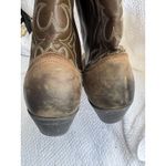 Laredo Brown Leather Pull On Western Boots Women's Size 10 Lea Vamp Fox Photo 4