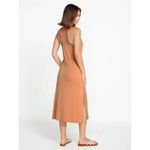 Volcom  Stonelight Clay Peach Orangey Racerback Midi Maxi Dress Med Flawed Photo 11