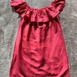 Tommy Bahama  Womens Off‎ Shoulder Dress Red Ruffle Neck Linen Blend Swim Mini Xs Photo 0