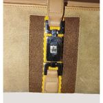 Gucci Leather Long Wallet Jackie Beige Suede Yellow Brown Accents Corduroy Photo 1