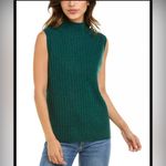 Philosophy  Cashmere Ribbed Navy Mock Neck Sleeveless‎ Sweater Small Photo 7