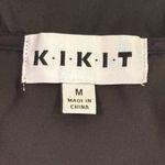 KIKIT Nordstrom Womans Luxurious Long Sleeve Satin Sleep Shirt Pj Size Medium Black Photo 4