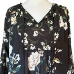 A pea in the pod  Floral Maternity Blouse Black Cream Whimsigoth Womens Medium Photo 6